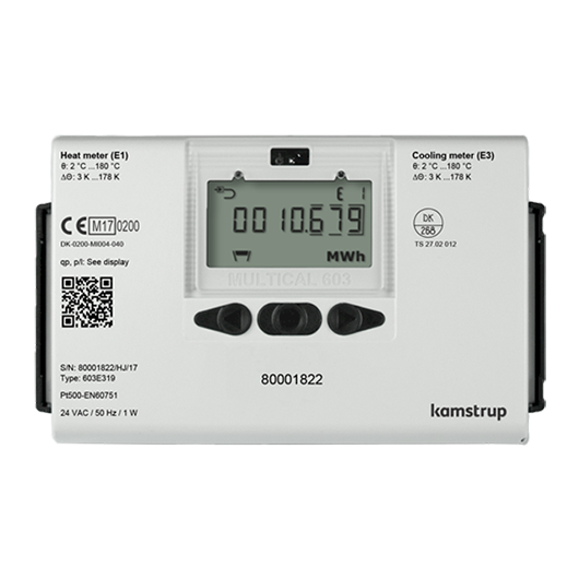 Kamstrup Multical 603 Heat Calculator. Pt500 4-wire Sensor Version.